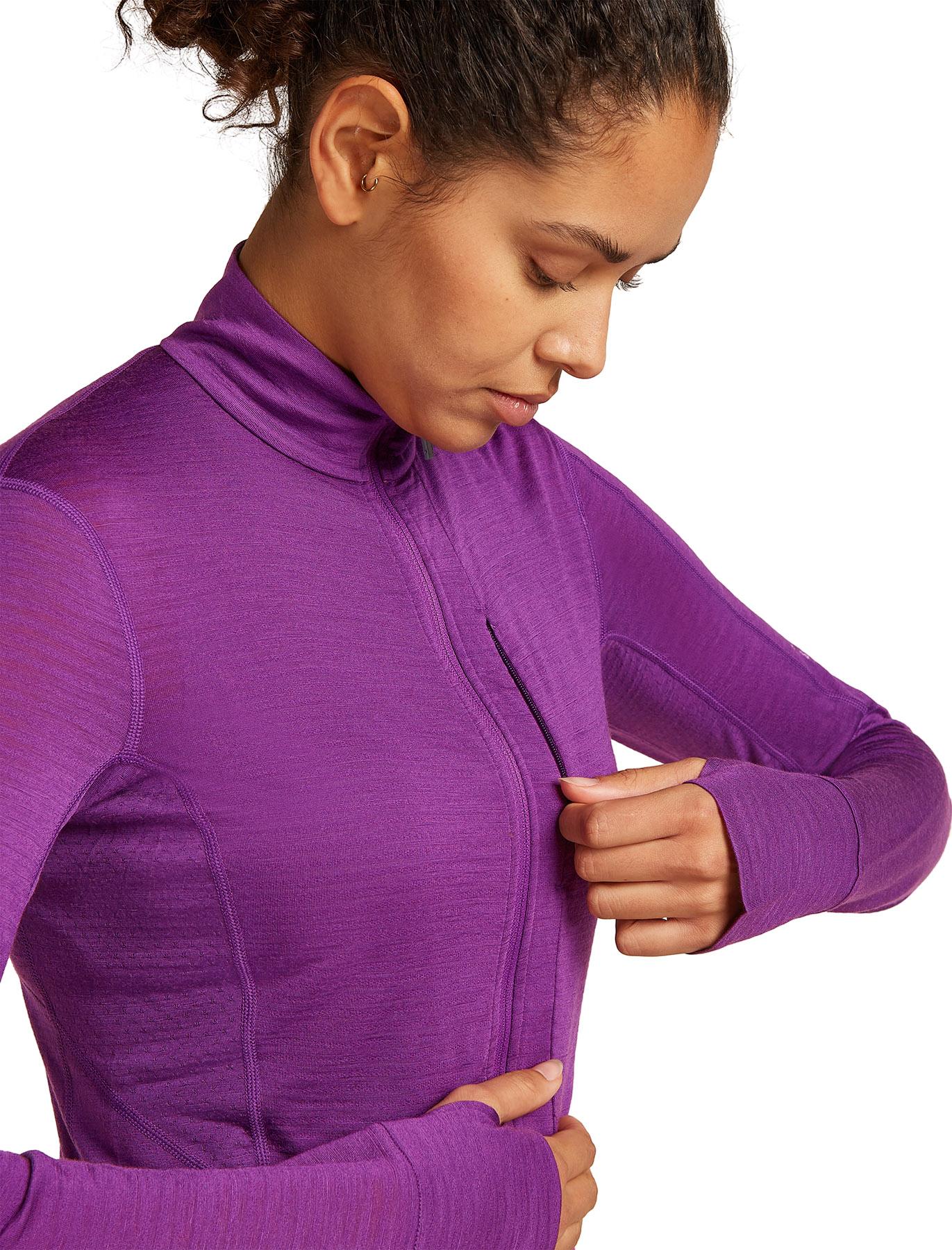 Numéro de l'image de la galerie de produits 5 pour le produit Manteau à manches longues et demi-glissière en mélange de mérinos 200 RealFleece Descender - Femme