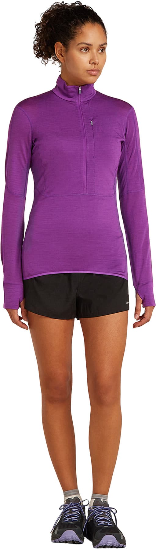 Numéro de l'image de la galerie de produits 7 pour le produit Manteau à manches longues et demi-glissière en mélange de mérinos 200 RealFleece Descender - Femme