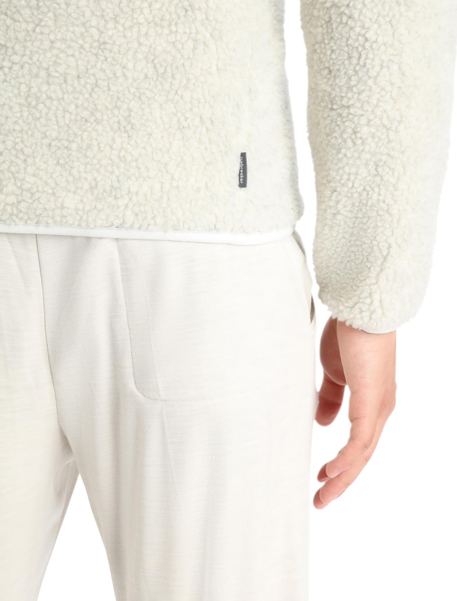 Product gallery image number 5 for product Manteau à manches longues et glissière en laine mérinos à poils longs RealFleece - Homme