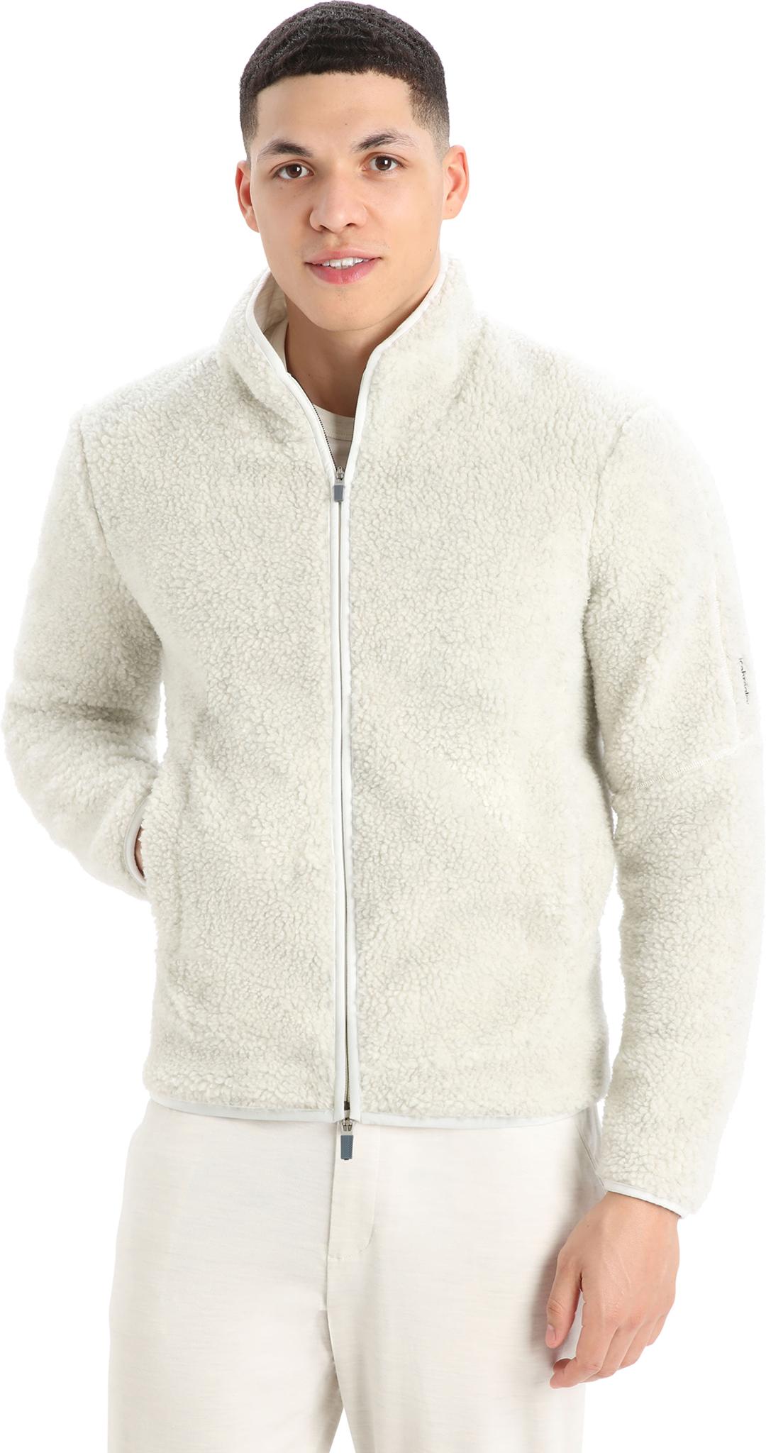 Product gallery image number 7 for product Manteau à manches longues et glissière en laine mérinos à poils longs RealFleece - Homme