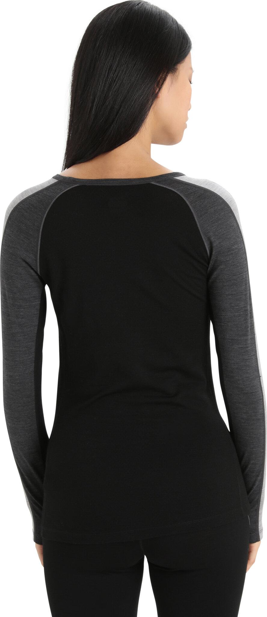 Numéro de l'image de la galerie de produits 2 pour le produit Haut thermique à manches longues et col rond en laine mérinos 200 ZoneKnit - Femme
