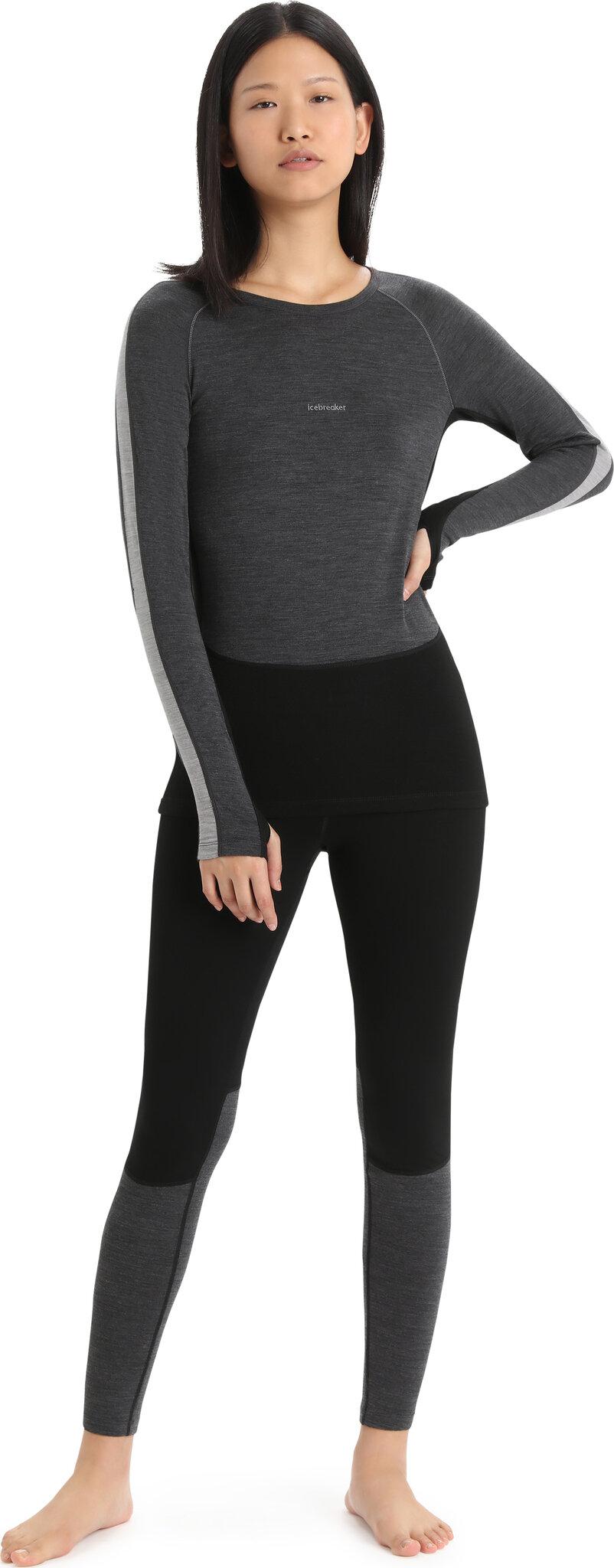 Numéro de l'image de la galerie de produits 4 pour le produit Haut thermique à manches longues et col rond en laine mérinos 200 ZoneKnit - Femme