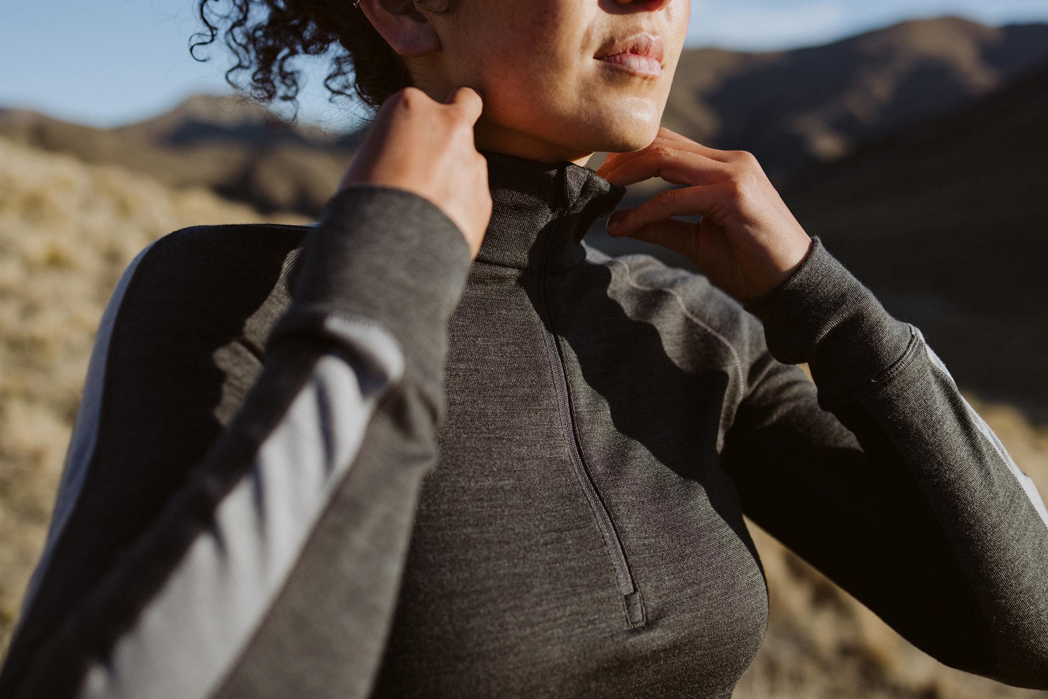 Product gallery image number 10 for product 260 ZoneKnit Merino Long Sleeve Half-Zip Thermal Top - Women's
