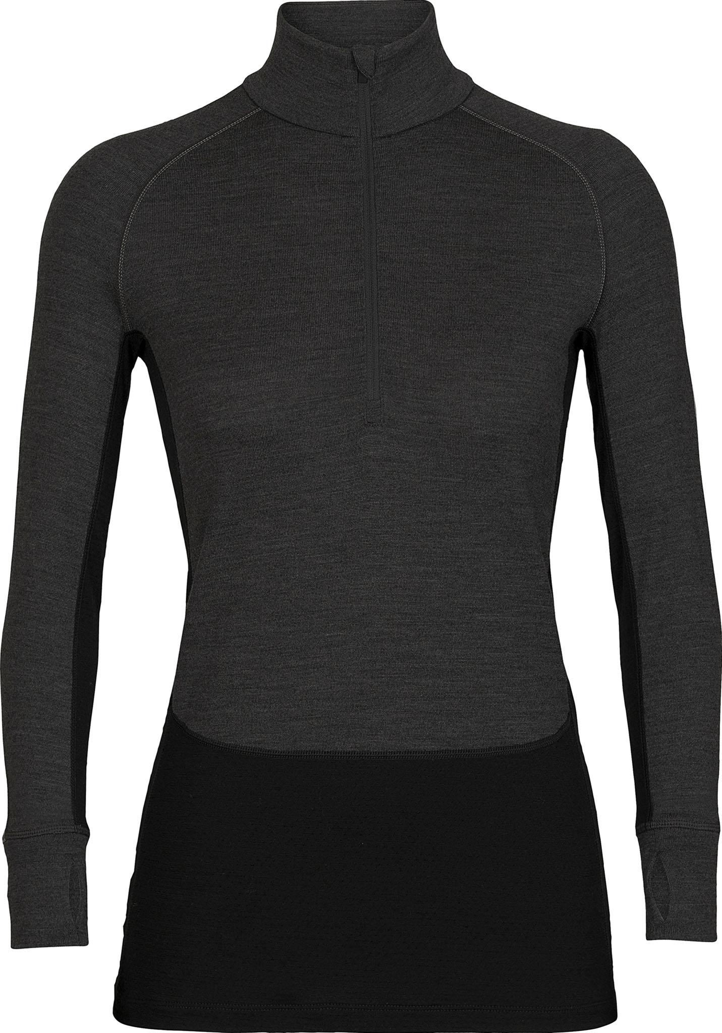 Image de produit pour Haut thermique à manches longues demi-glissière en mérinos 260 ZoneKnit - Femme