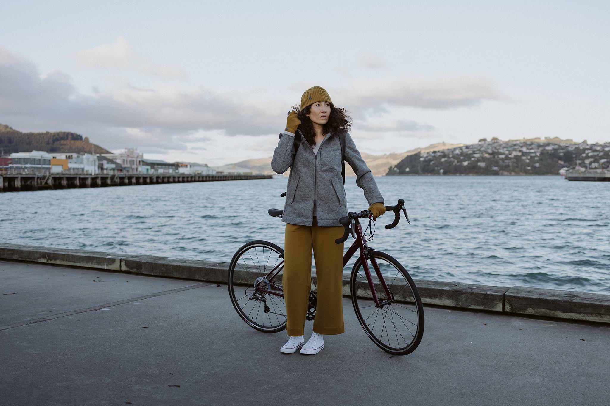 Product gallery image number 9 for product Manteau à capuchon en laine mérinos feutré - Femme