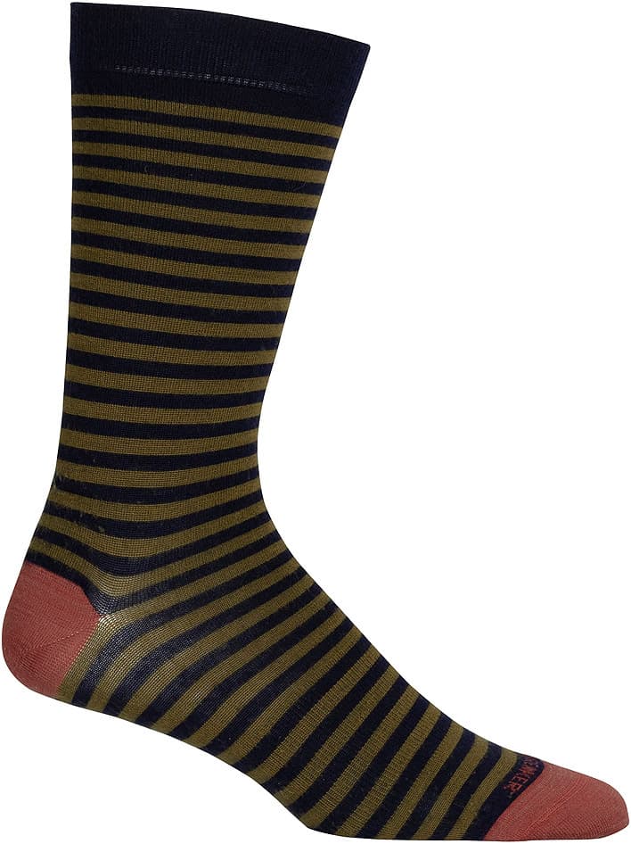 Product gallery image number 1 for product Lifestyle Fine Gauge Crew Stripe Socks - Men's