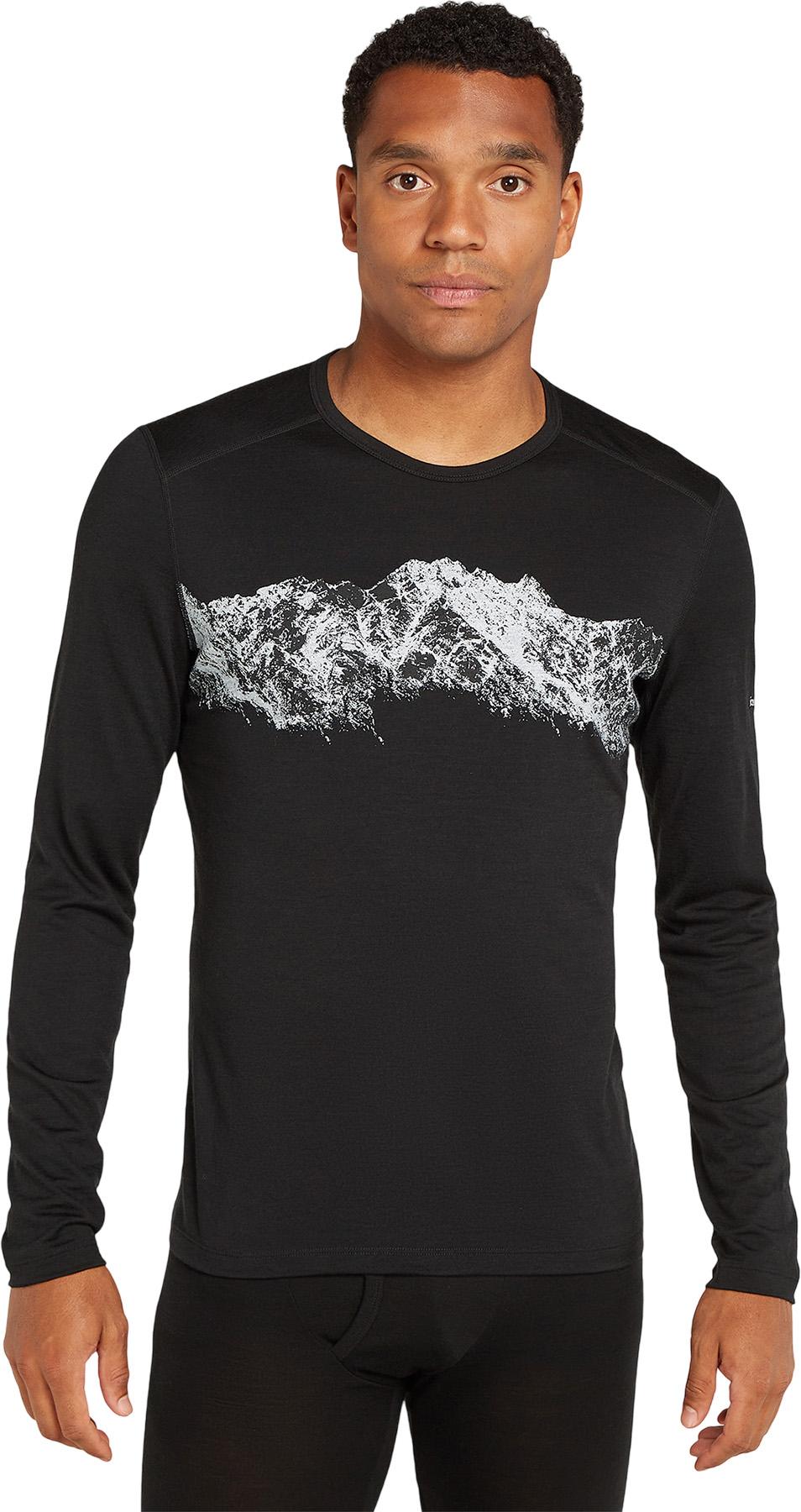 Product gallery image number 2 for product Merino 200 Oasis Remarkables Long Sleeve Crewe Thermal Top - Men's