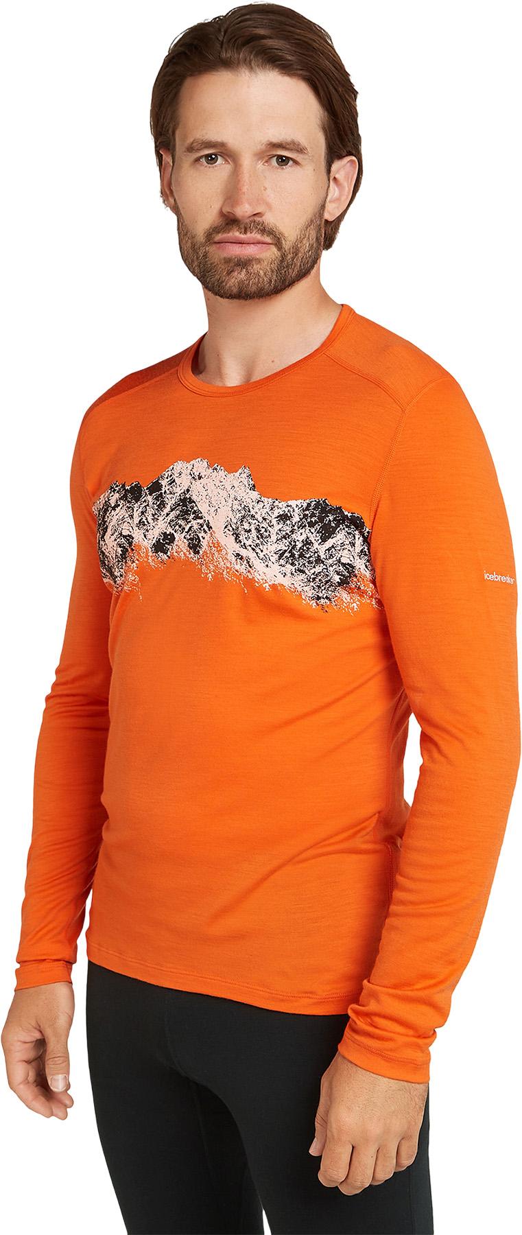 Product gallery image number 4 for product Merino 200 Oasis Remarkables Long Sleeve Crewe Thermal Top - Men's
