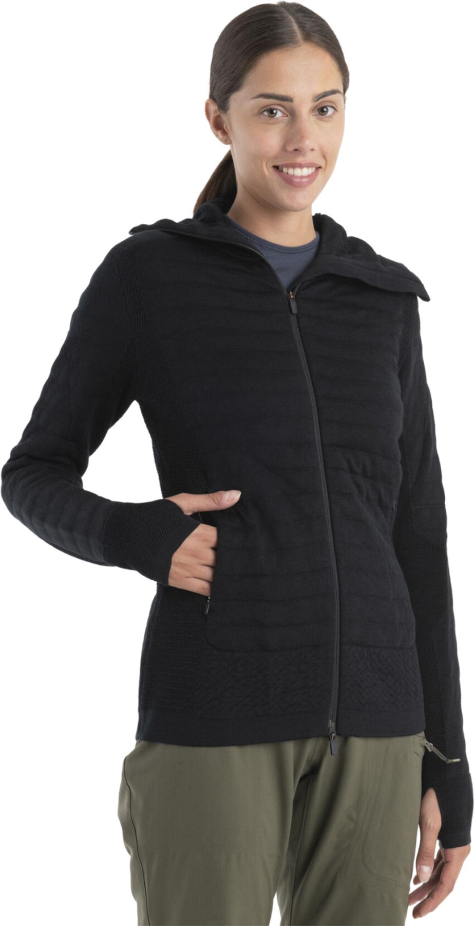 Product gallery image number 3 for product ZoneKnit Merino Explore Long Sleeve Zip Hoodie - Women's