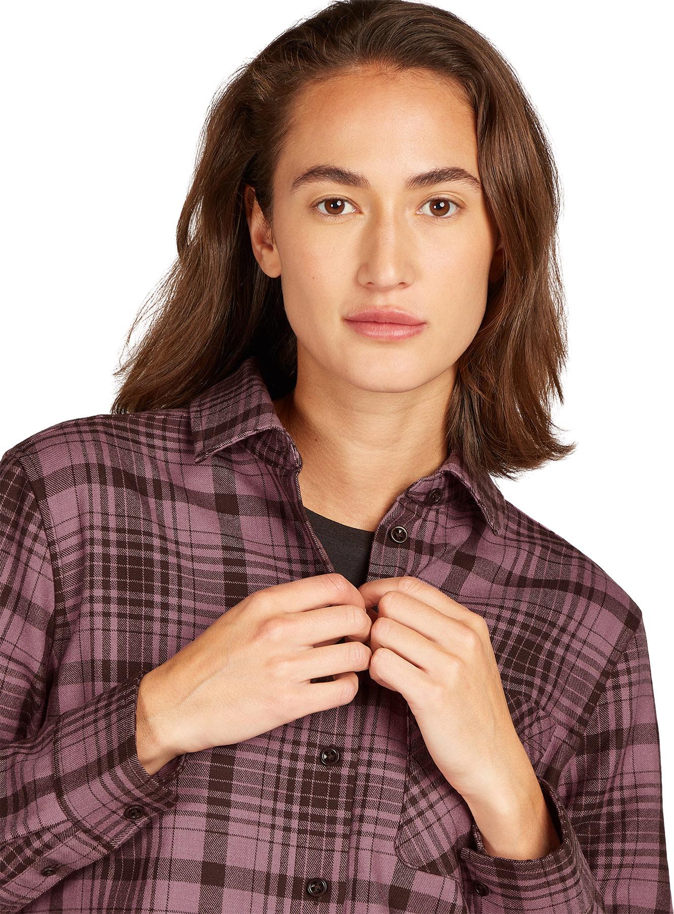Product gallery image number 3 for product 200 Dawnder Merino Plaid Long Sleeve Flannel Shirt - Women's
