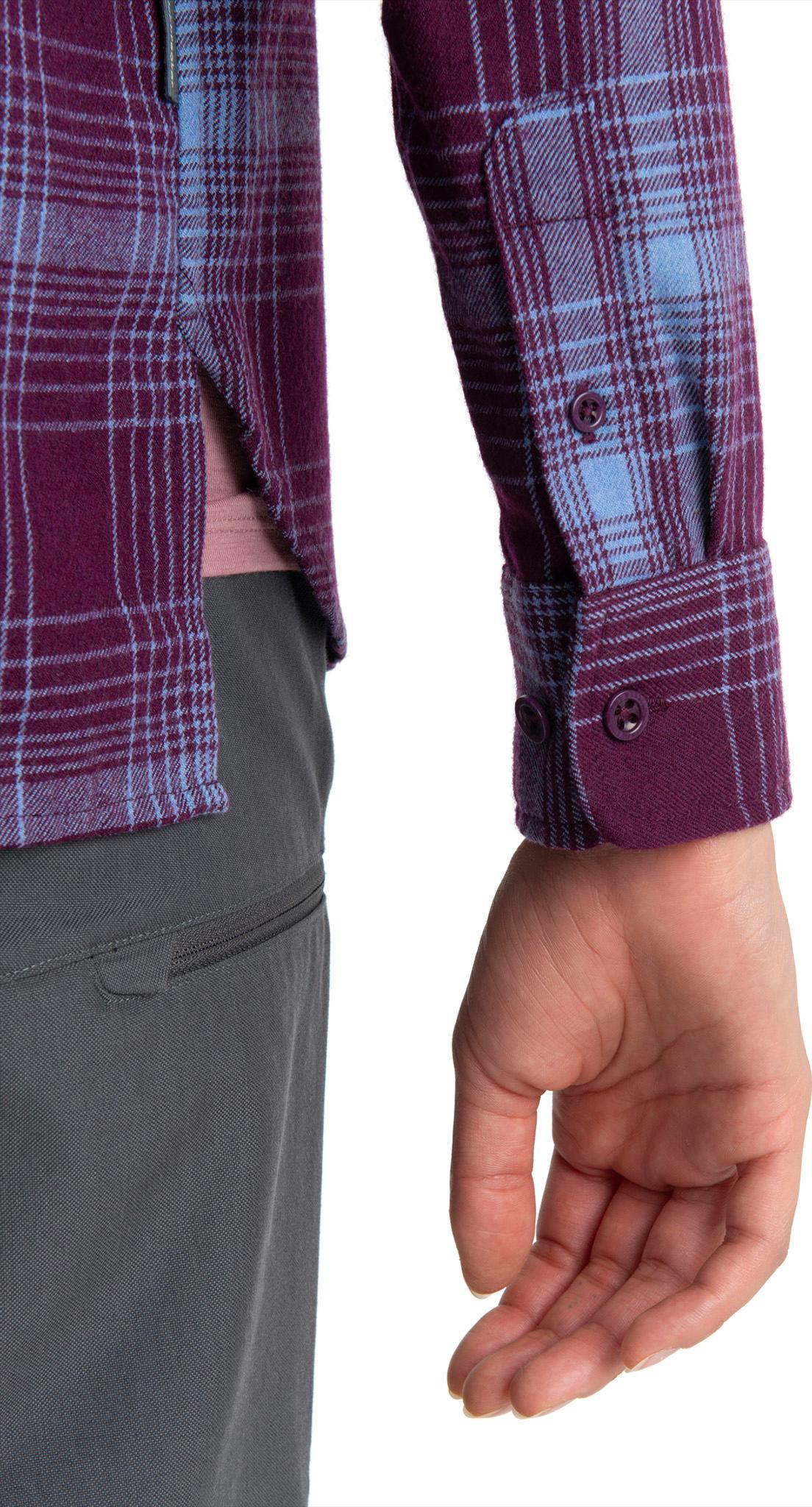 Product gallery image number 4 for product 200 Dawnder Merino Plaid Long Sleeve Flannel Shirt - Women's