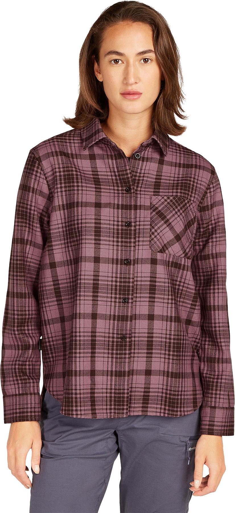 Product gallery image number 2 for product 200 Dawnder Merino Plaid Long Sleeve Flannel Shirt - Women's
