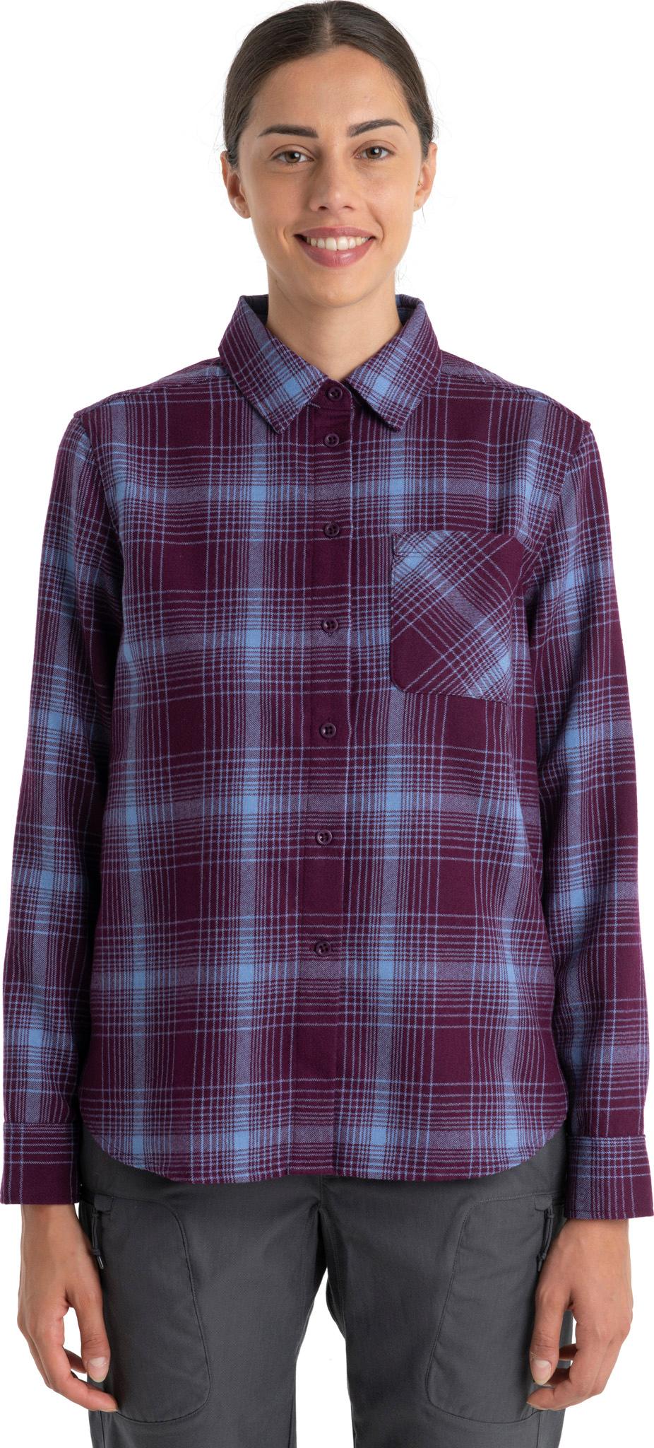 Product gallery image number 6 for product 200 Dawnder Merino Plaid Long Sleeve Flannel Shirt - Women's