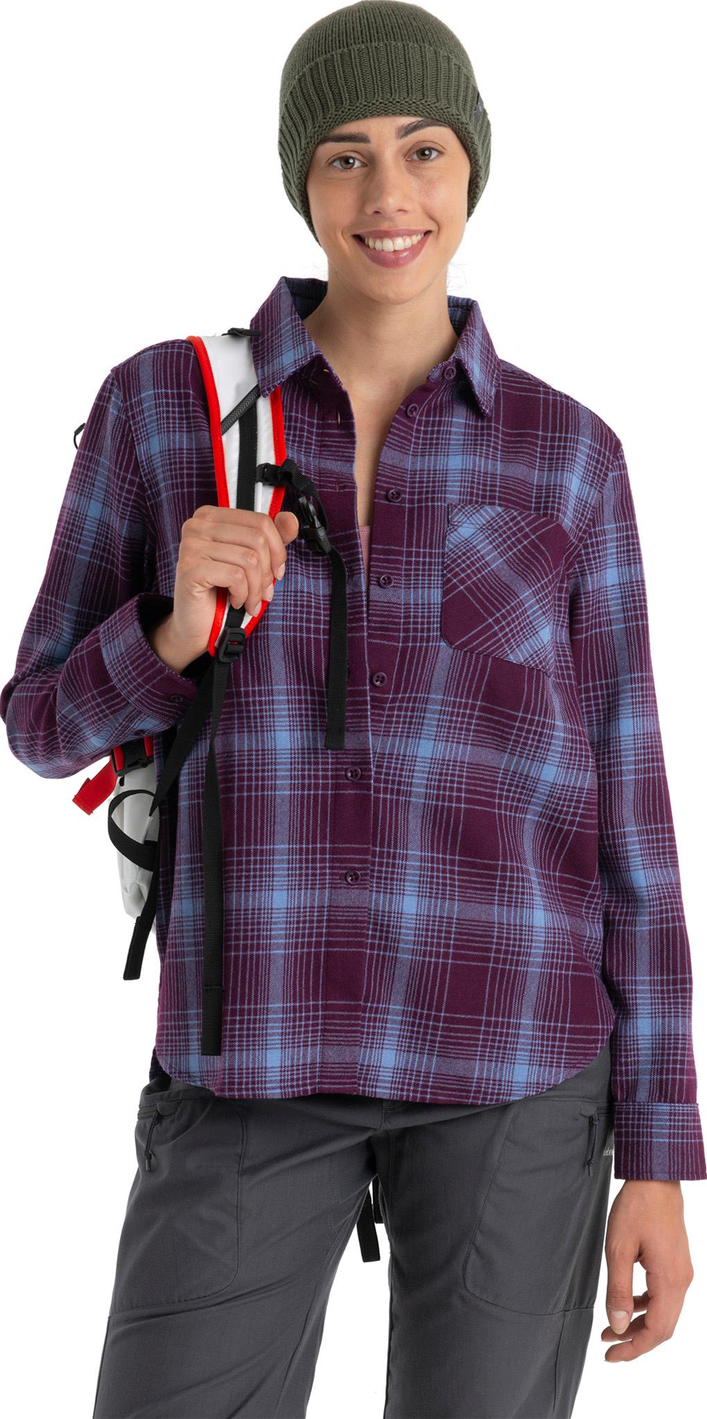 Product gallery image number 7 for product 200 Dawnder Merino Plaid Long Sleeve Flannel Shirt - Women's