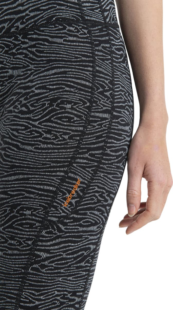 Numéro de l'image de la galerie de produits 3 pour le produit Collant 3/4 taille haute Fastray en mérinos Topo Lines - Femme