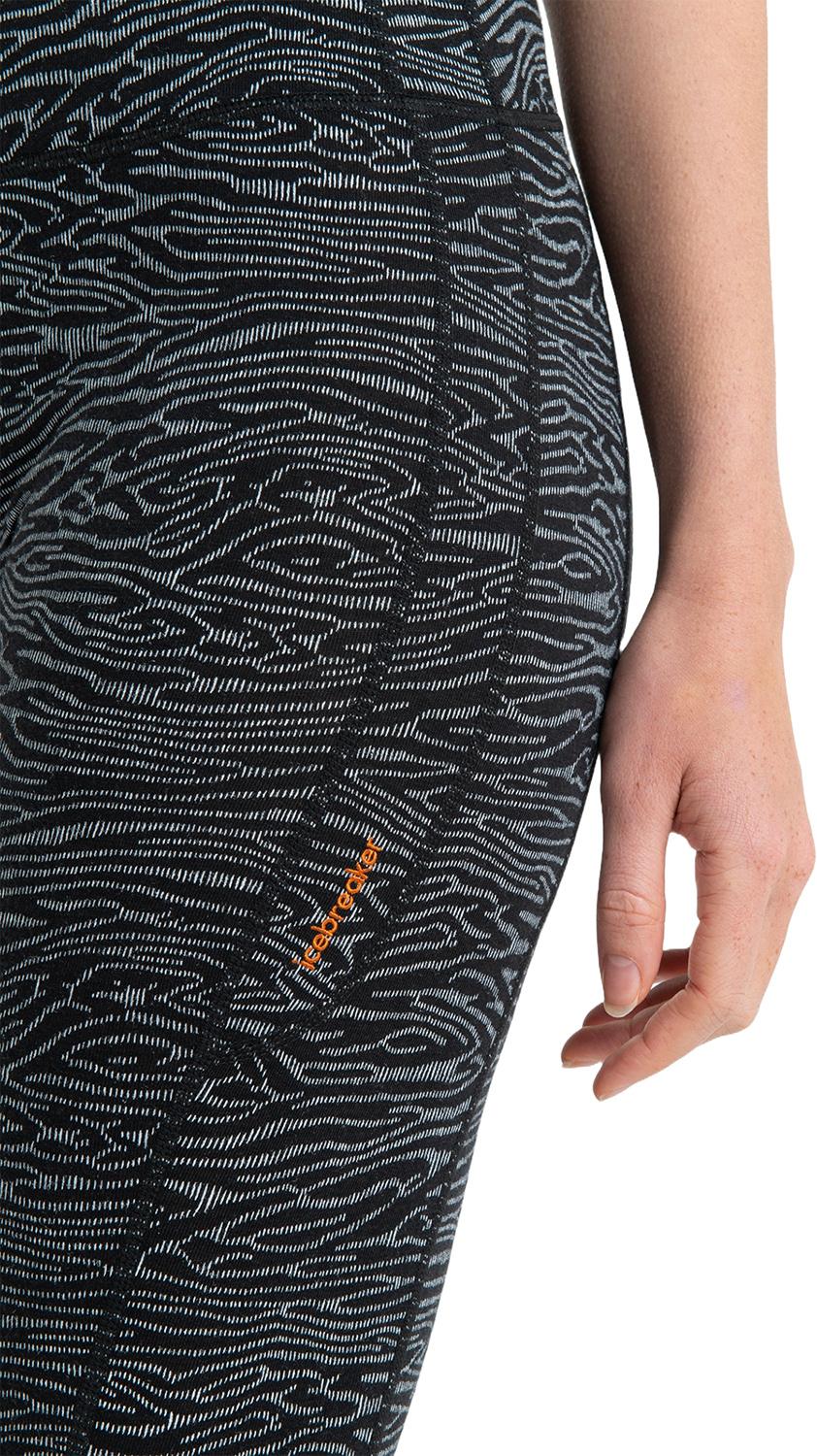 Product gallery image number 3 for product Merino Fastray High Rise 3/4 Tights Topo Lines - Women's