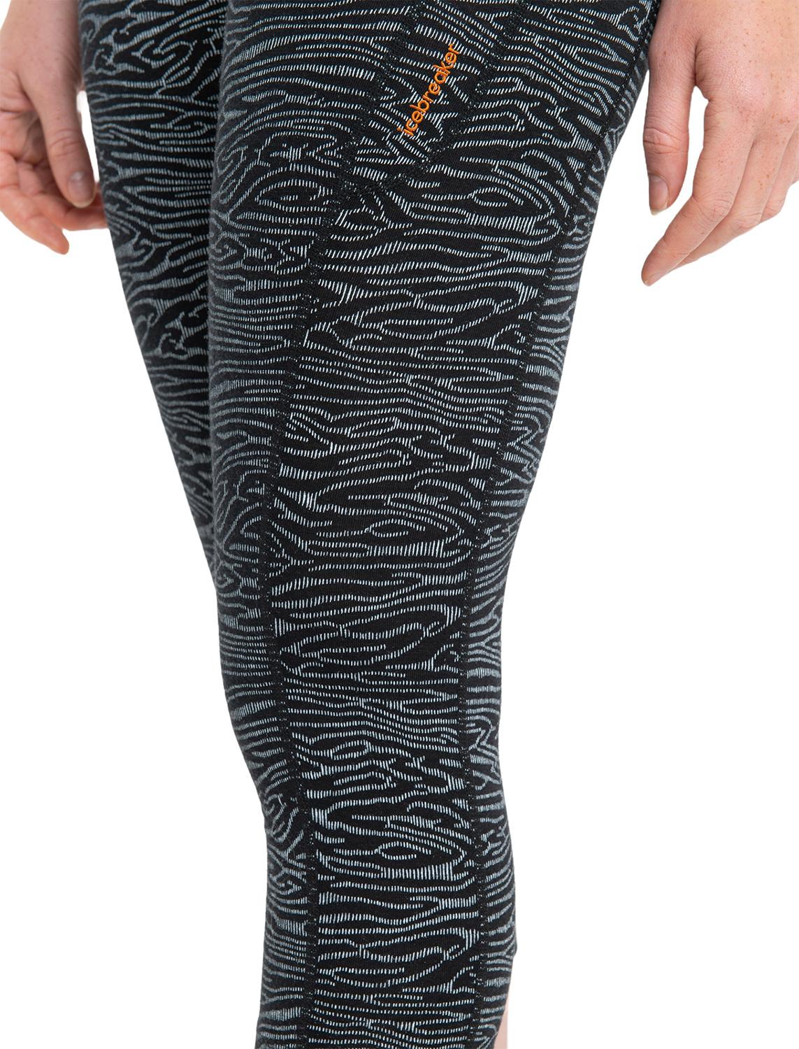 Product gallery image number 4 for product Merino Fastray High Rise 3/4 Tights Topo Lines - Women's