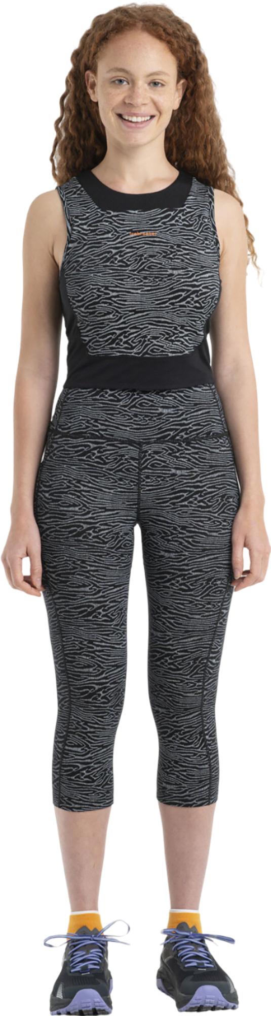 Numéro de l'image de la galerie de produits 4 pour le produit Collant 3/4 taille haute Fastray en mérinos Topo Lines - Femme