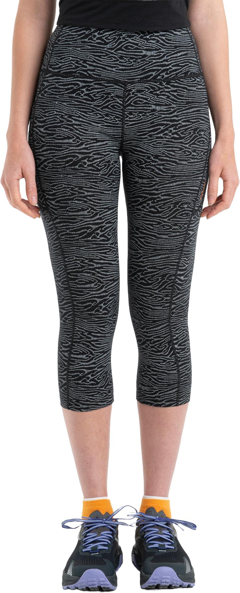 Product gallery image number 9 for product Merino Fastray High Rise 3/4 Tights Topo Lines - Women's