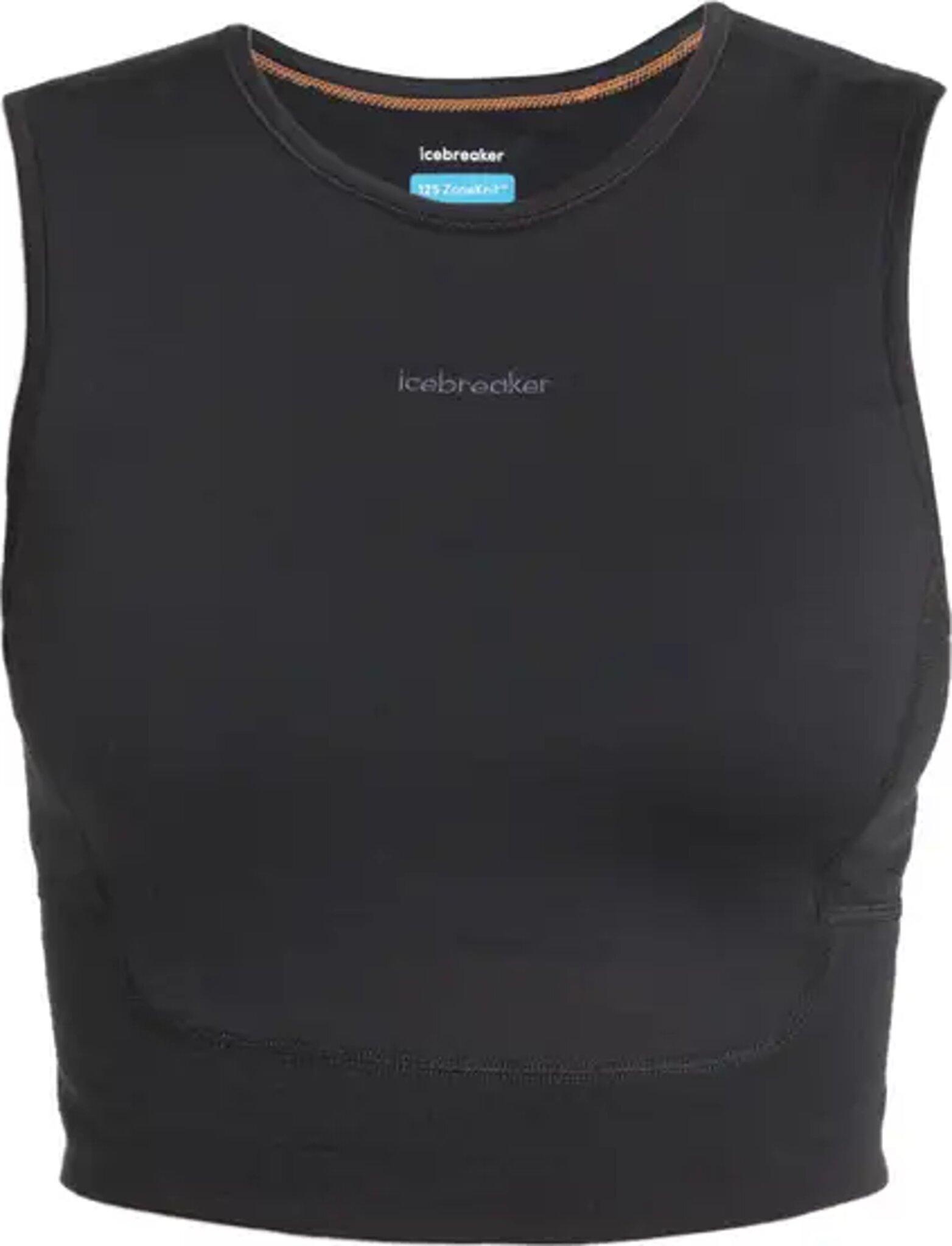 Numéro de l'image de la galerie de produits 1 pour le produit Camisole courte avec soutien-gorge intégré en mélange de mérinos 125 ZoneKnit Energy Wind - Femme 