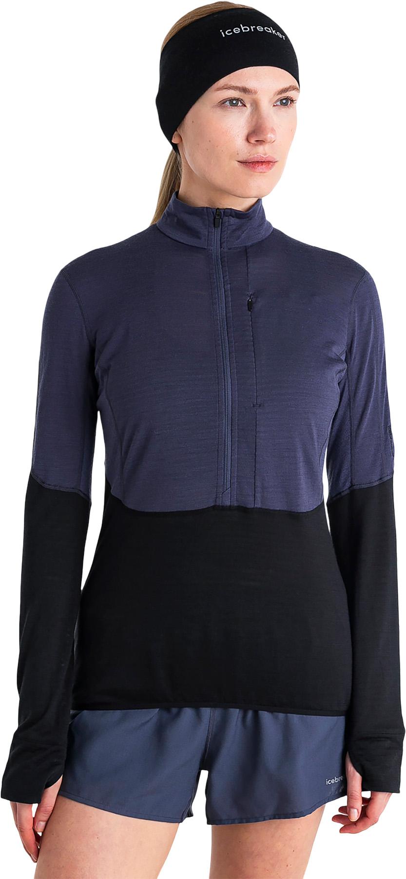 Numéro de l'image de la galerie de produits 4 pour le produit Manteau à manches longues et demi-glissière en mélange de mérinos 200 RealFleece Descender - Femme