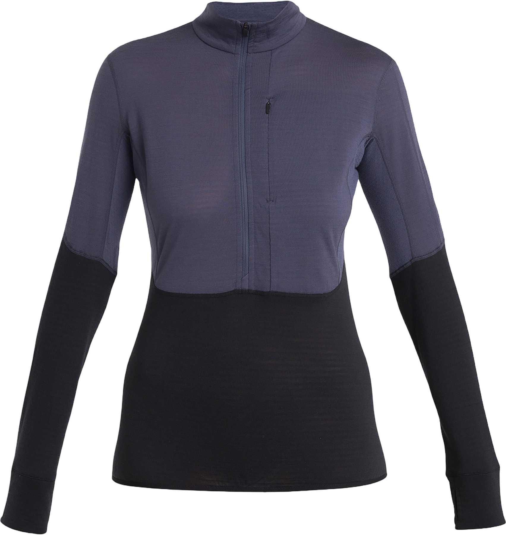 Image de produit pour Manteau à manches longues et demi-glissière en mélange de mérinos 200 RealFleece Descender - Femme