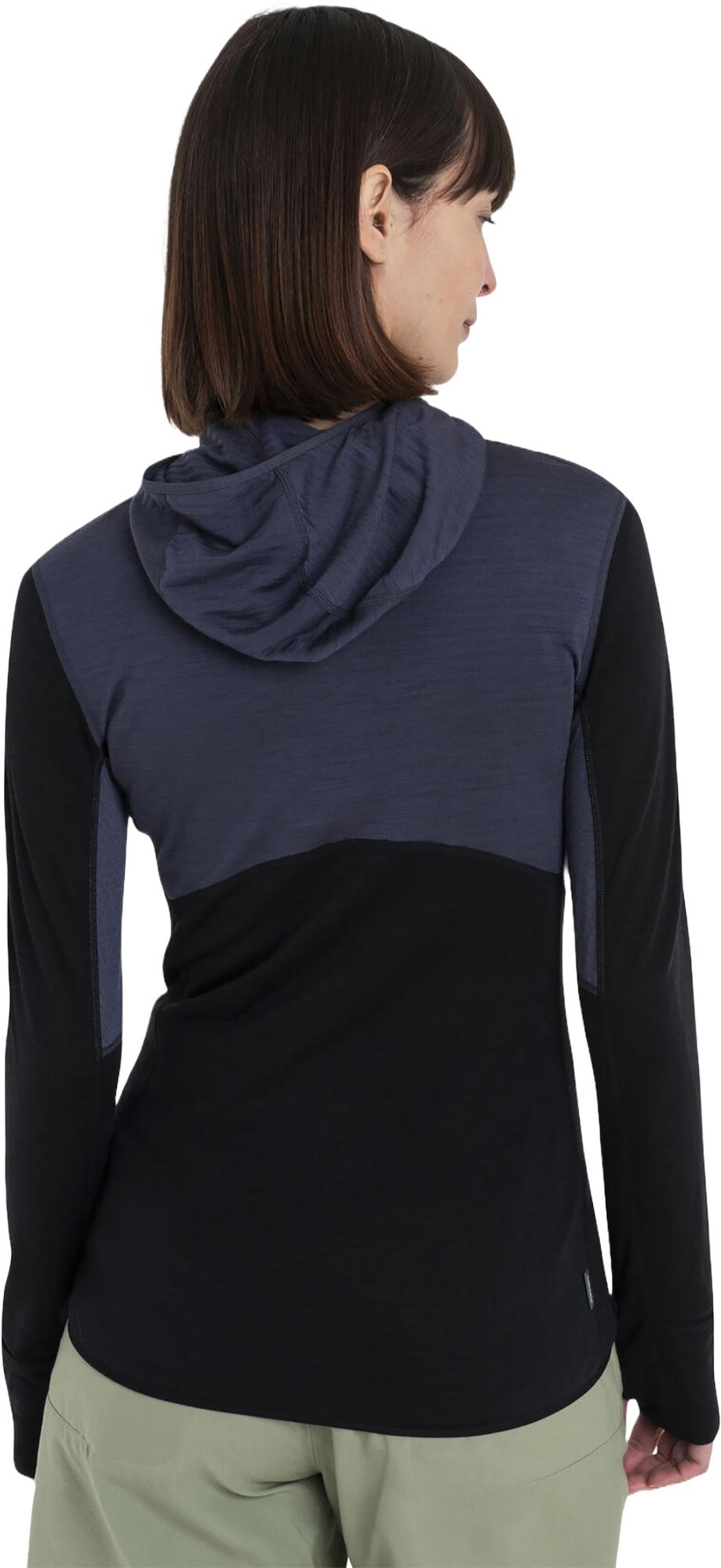 Product gallery image number 5 for product Chandail à capuchon à glissière en laine mérinos 200 Realfleece Descender - Femme