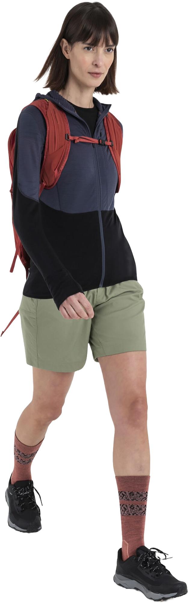 Product gallery image number 2 for product Chandail à capuchon à glissière en laine mérinos 200 Realfleece Descender - Femme