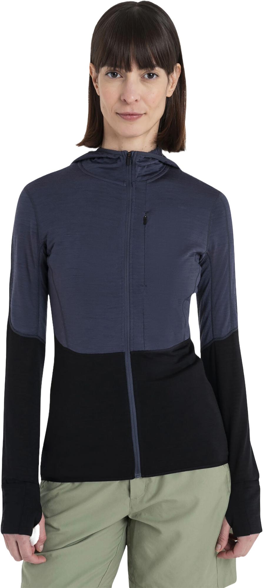 Product gallery image number 4 for product Chandail à capuchon à glissière en laine mérinos 200 Realfleece Descender - Femme