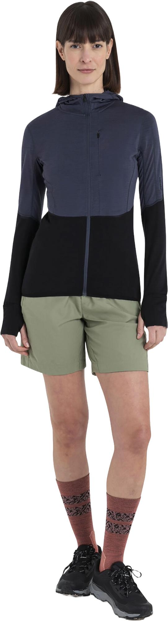 Product gallery image number 6 for product Chandail à capuchon à glissière en laine mérinos 200 Realfleece Descender - Femme