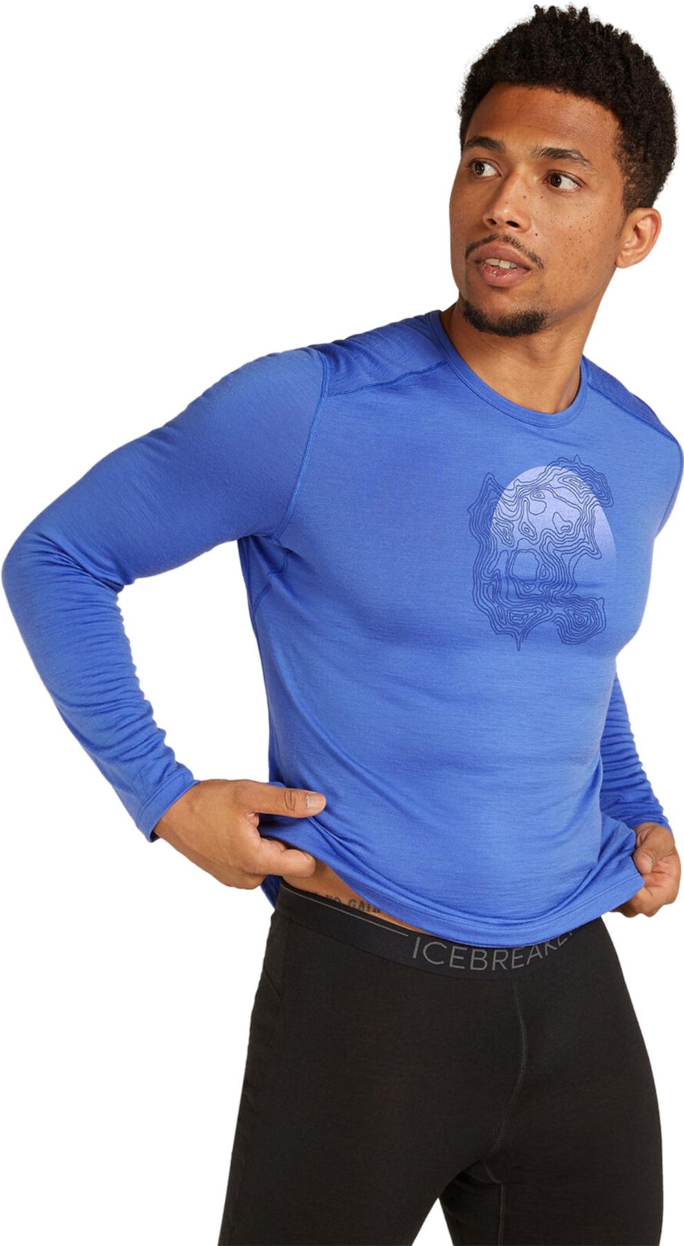 Image de produit pour Ras du cou isotherme à manches longues 200 Oasis en mérinos, Ruapehu Round - Homme