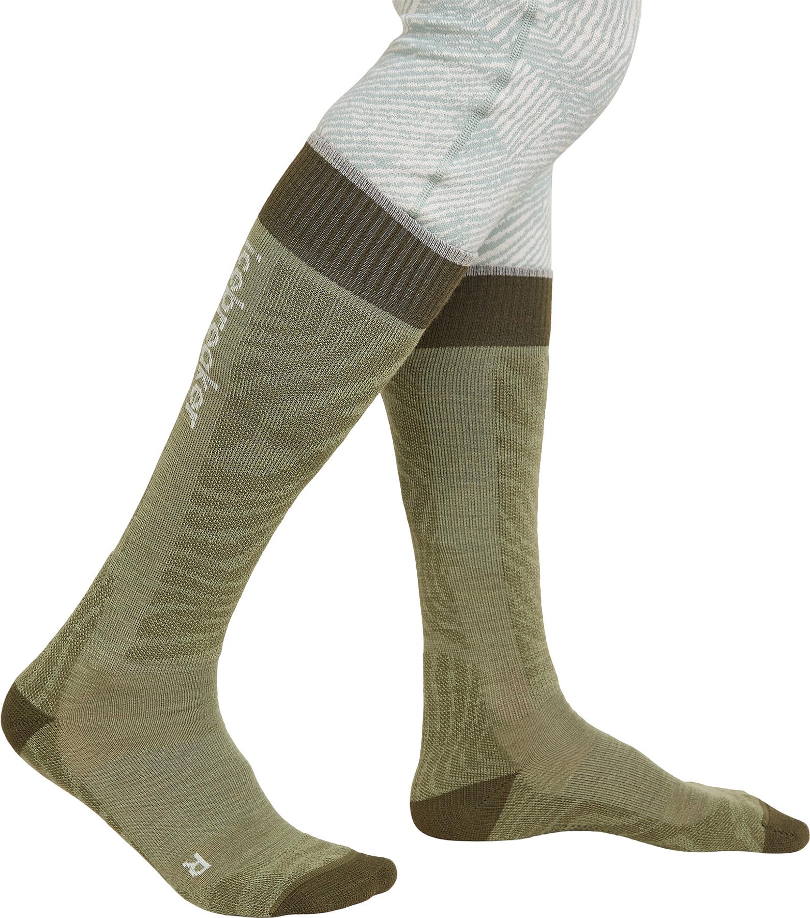 Product gallery image number 3 for product Merino Ski+ Light Over The Calf Mountain Contour Socks - Women's