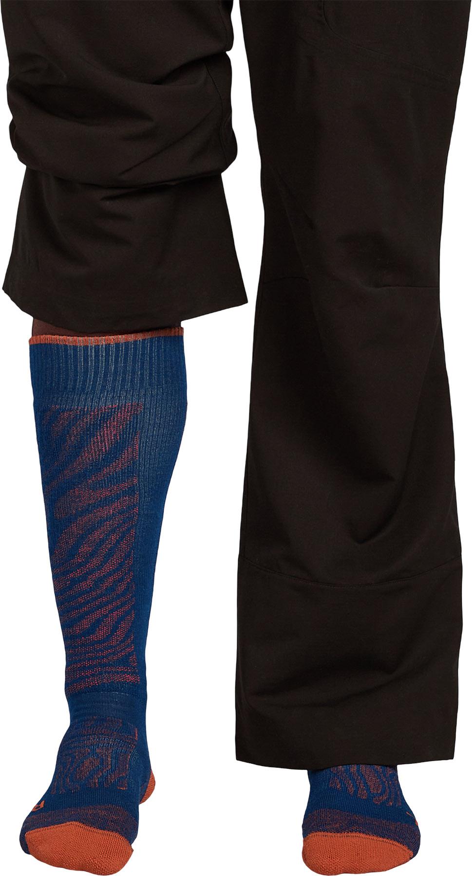 Product gallery image number 3 for product Merino Ski+ Medium Over the Calf  Mountain Contour Socks - Men's