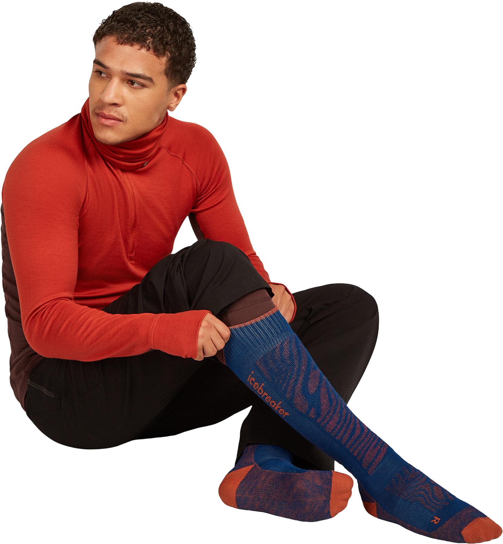 Product gallery image number 4 for product Merino Ski+ Medium Over the Calf  Mountain Contour Socks - Men's