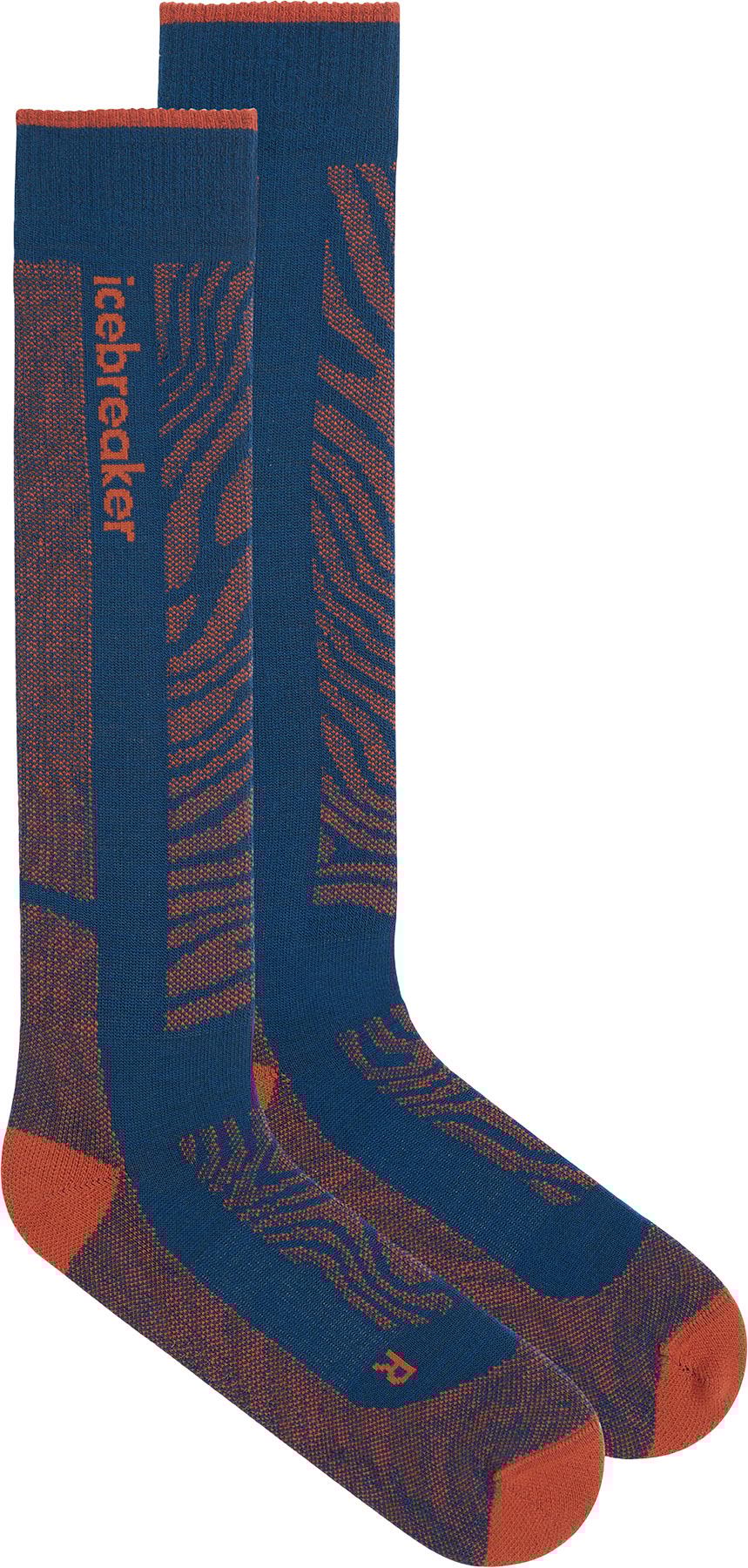 Product gallery image number 2 for product Merino Ski+ Medium Over the Calf  Mountain Contour Socks - Men's