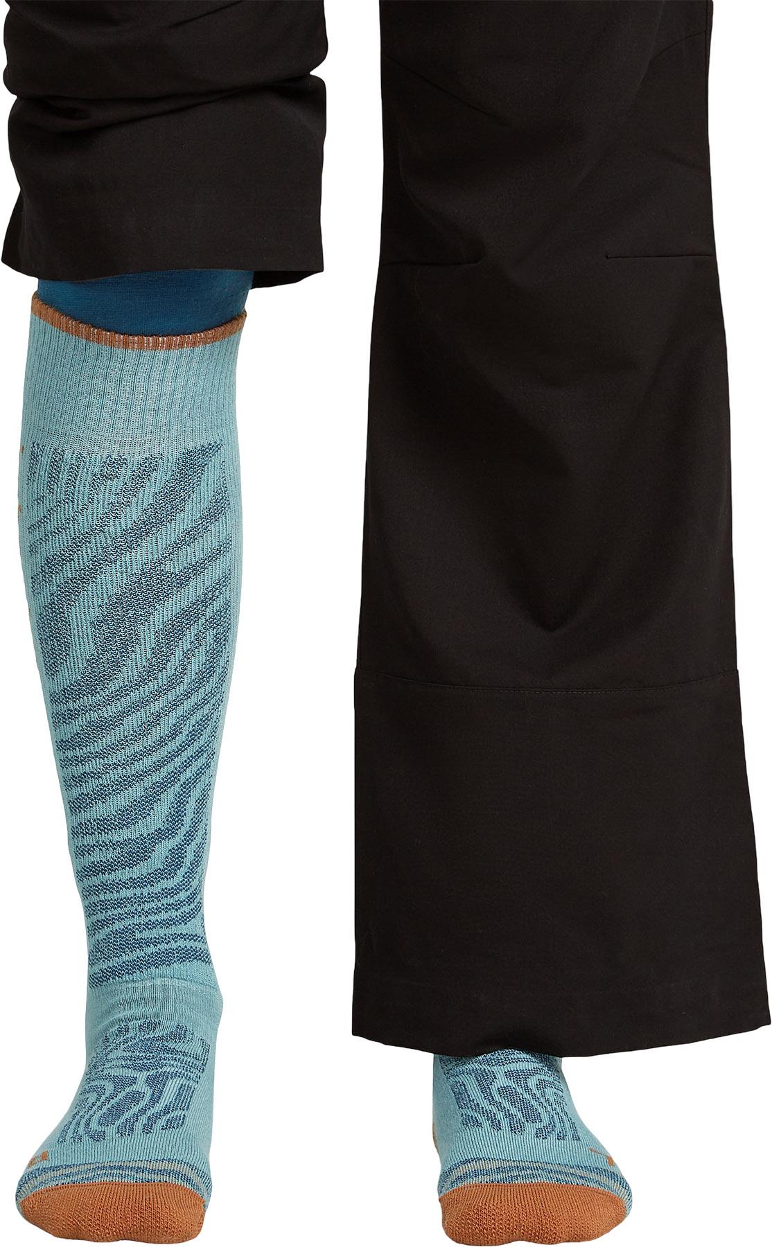 Product gallery image number 4 for product Ski+ Mountain Contour Merino Blend Medium Over The Calf Socks - Women's