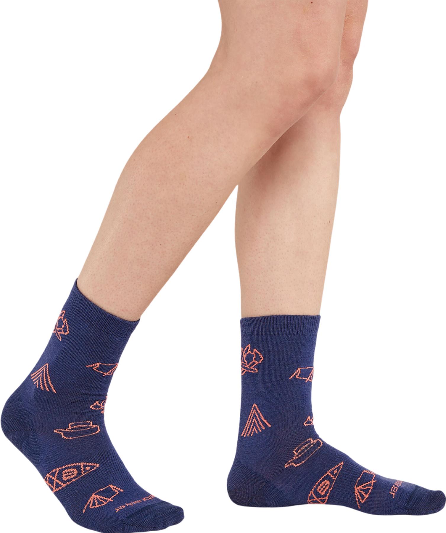 Numéro de l'image de la galerie de produits 2 pour le produit Chaussettes mi-mollet en mérinos Lifestyle Ultralight Camp Essentials - Femme