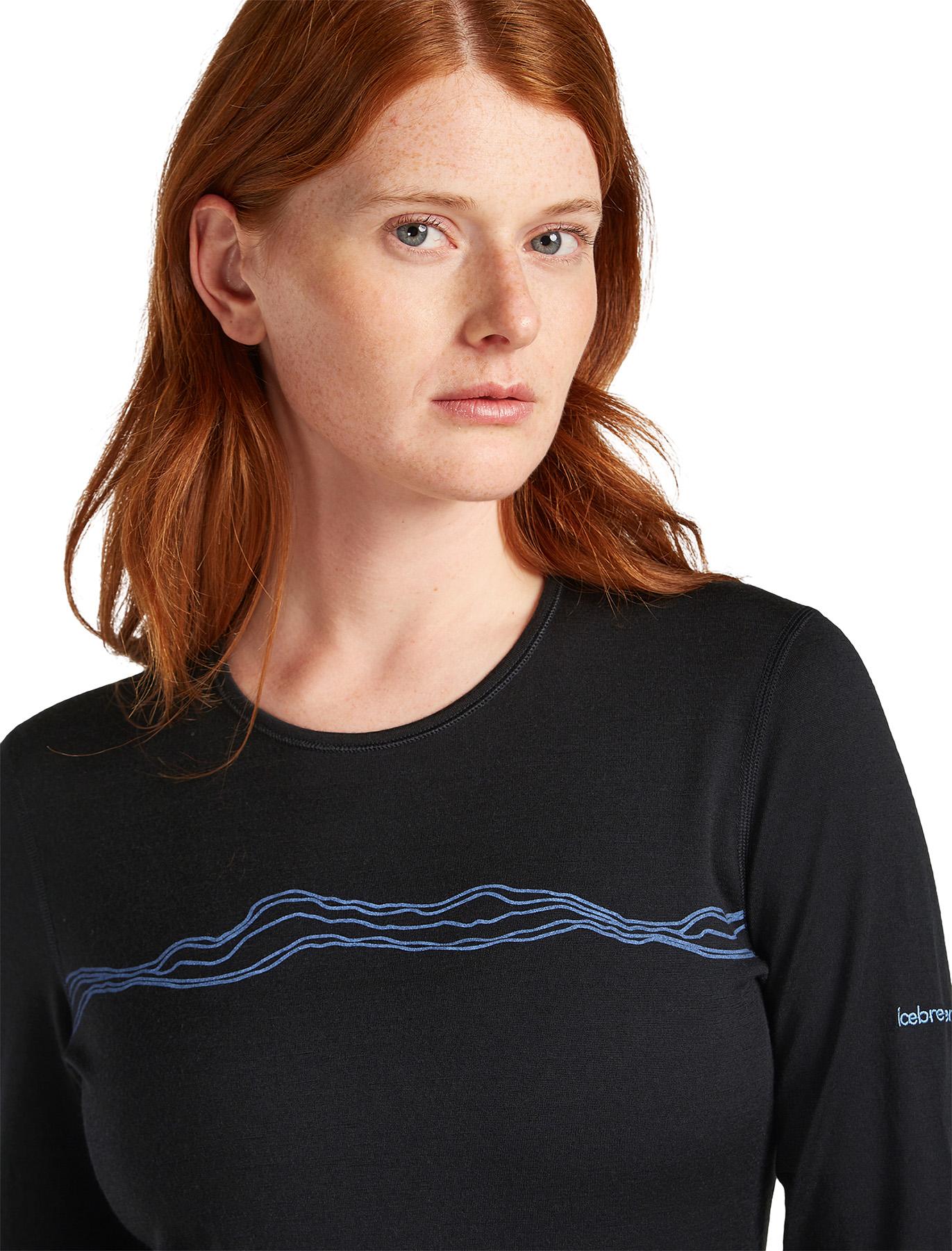 Numéro de l'image de la galerie de produits 3 pour le produit Haut thermique à manches longues et col rond en mérinos 200 Oasis Mountain Pulse - Femme