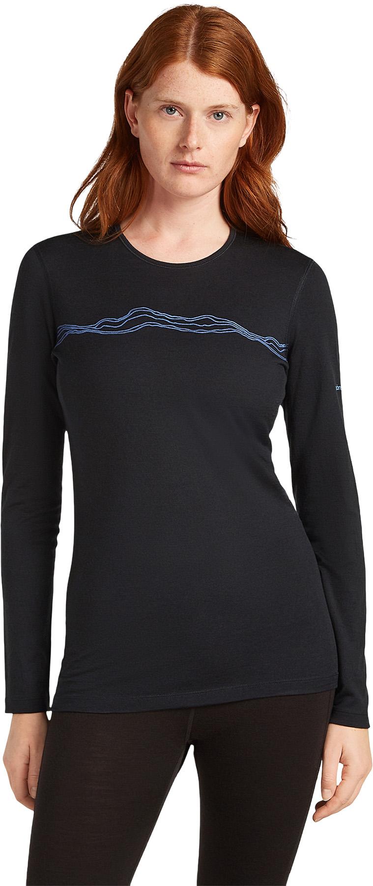 Numéro de l'image de la galerie de produits 4 pour le produit Haut thermique à manches longues et col rond en mérinos 200 Oasis Mountain Pulse - Femme