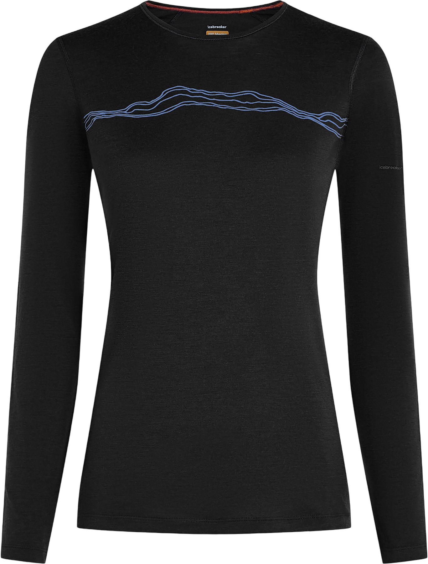 Product image for Merino 200 Oasis Mountain Pulse Long Sleeve Crewe Thermal Top - Women's