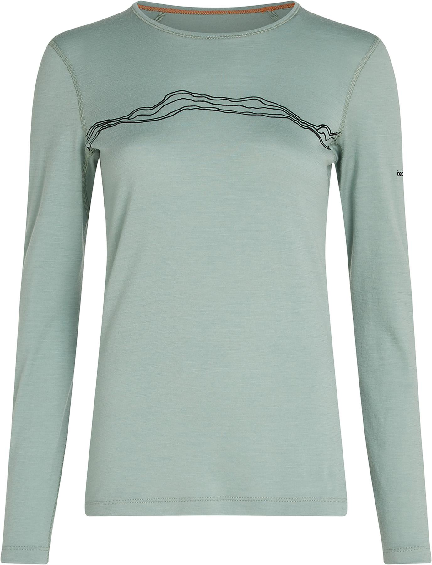 Image de produit pour Haut thermique à manches longues et col rond en mérinos 200 Oasis Mountain Pulse - Femme