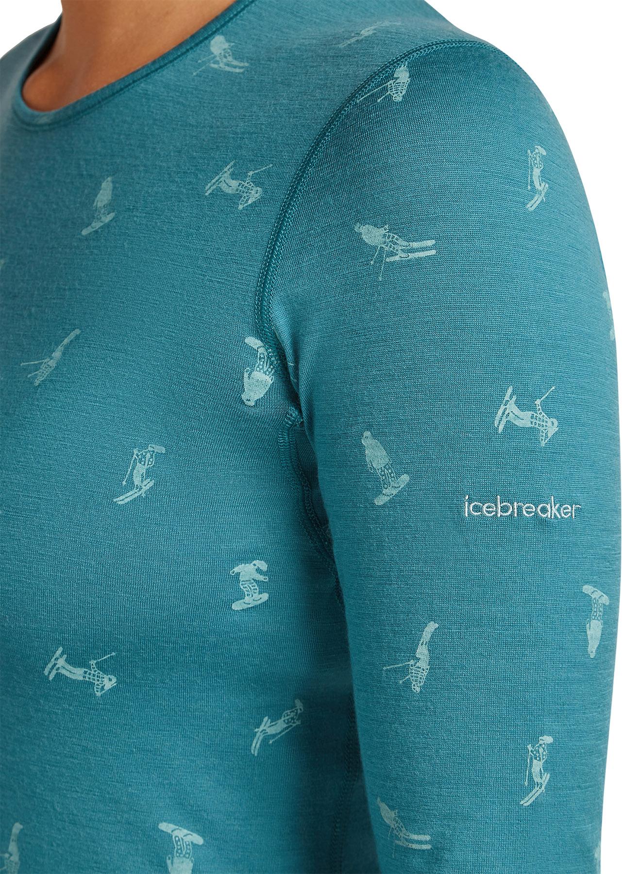 Product gallery image number 2 for product Haut thermique à manches longues et col rond en mérinos 200 Oasis Snow Day - Femme