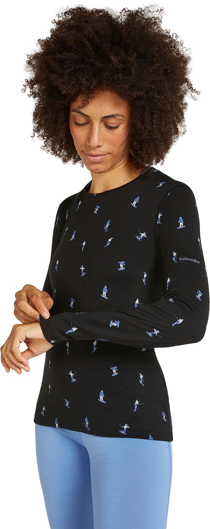 Product gallery image number 2 for product Merino 200 Oasis Snow Day Long Sleeve Crewe Thermal Top - Women's