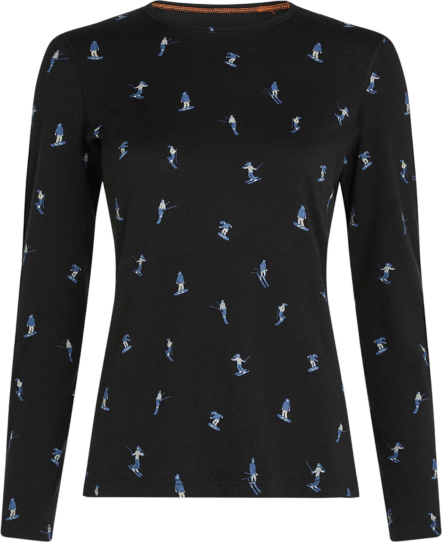 Image de produit pour Haut thermique à manches longues et col rond en mérinos 200 Oasis Snow Day - Femme
