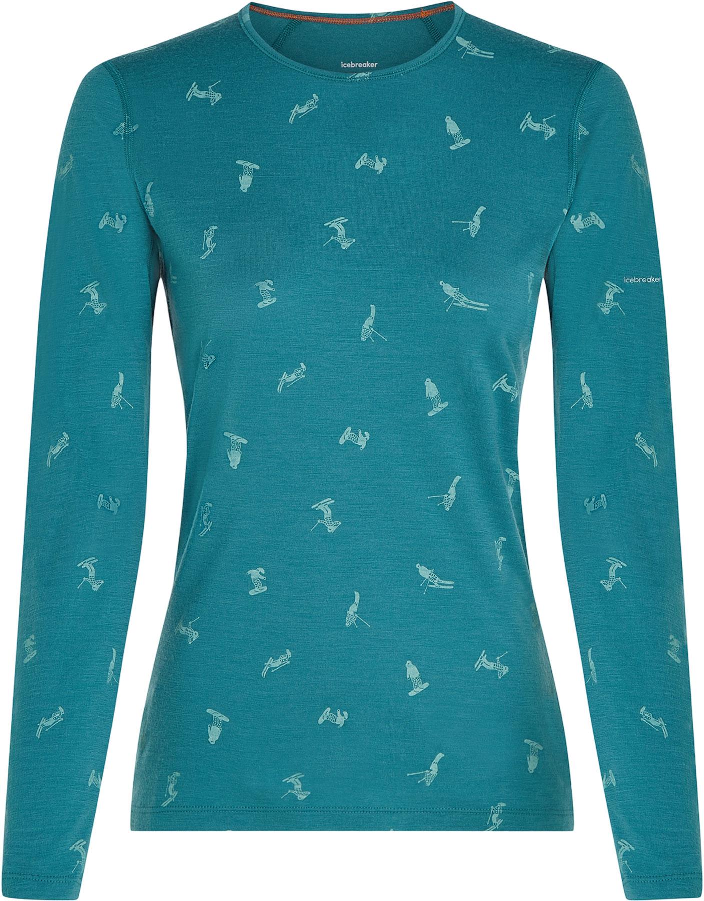 Product image for Haut thermique à manches longues et col rond en mérinos 200 Oasis Snow Day - Femme