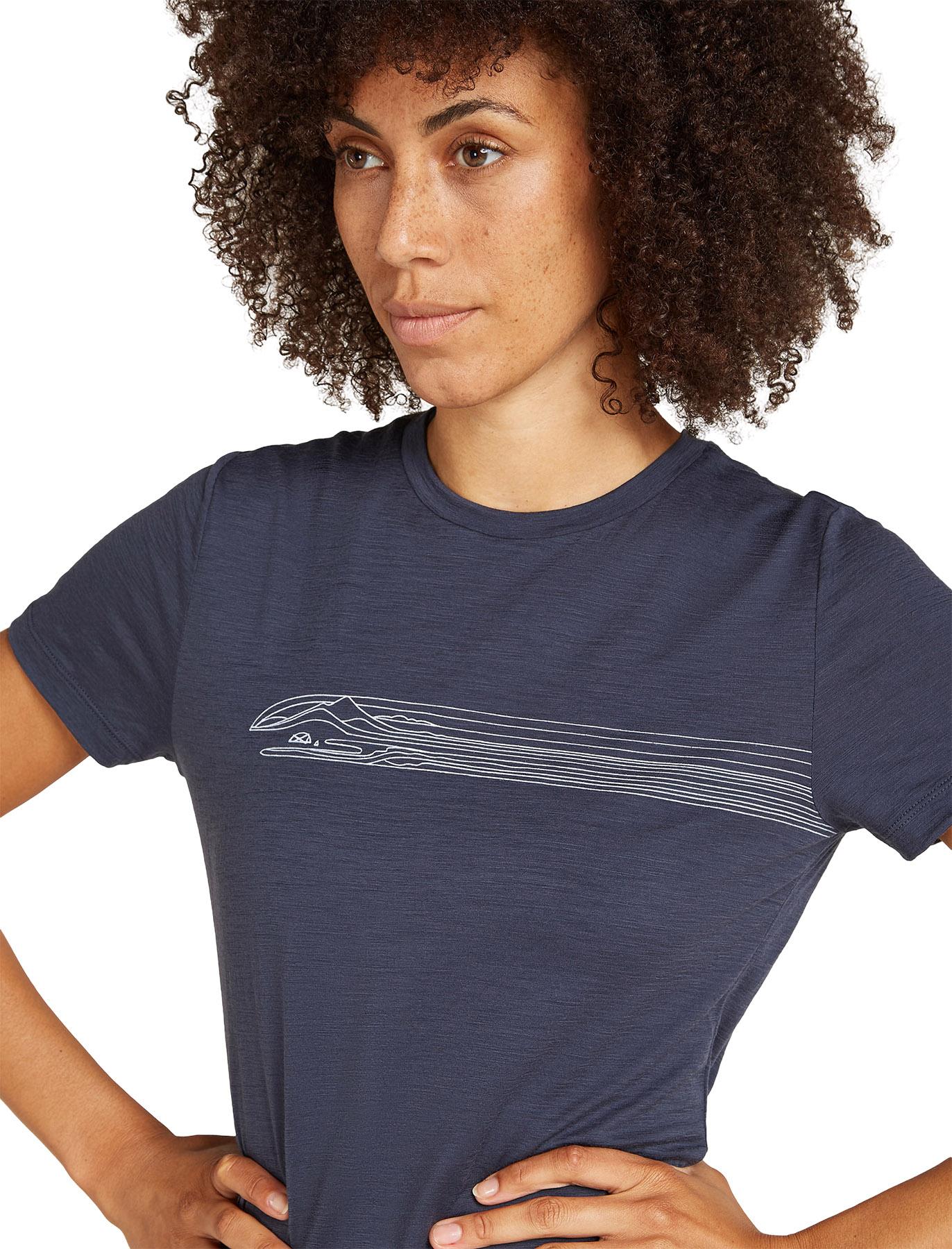 Numéro de l'image de la galerie de produits 3 pour le produit T-shirt à manches courtes en mérinos 150 Tech Lite Camping Lines - Femme