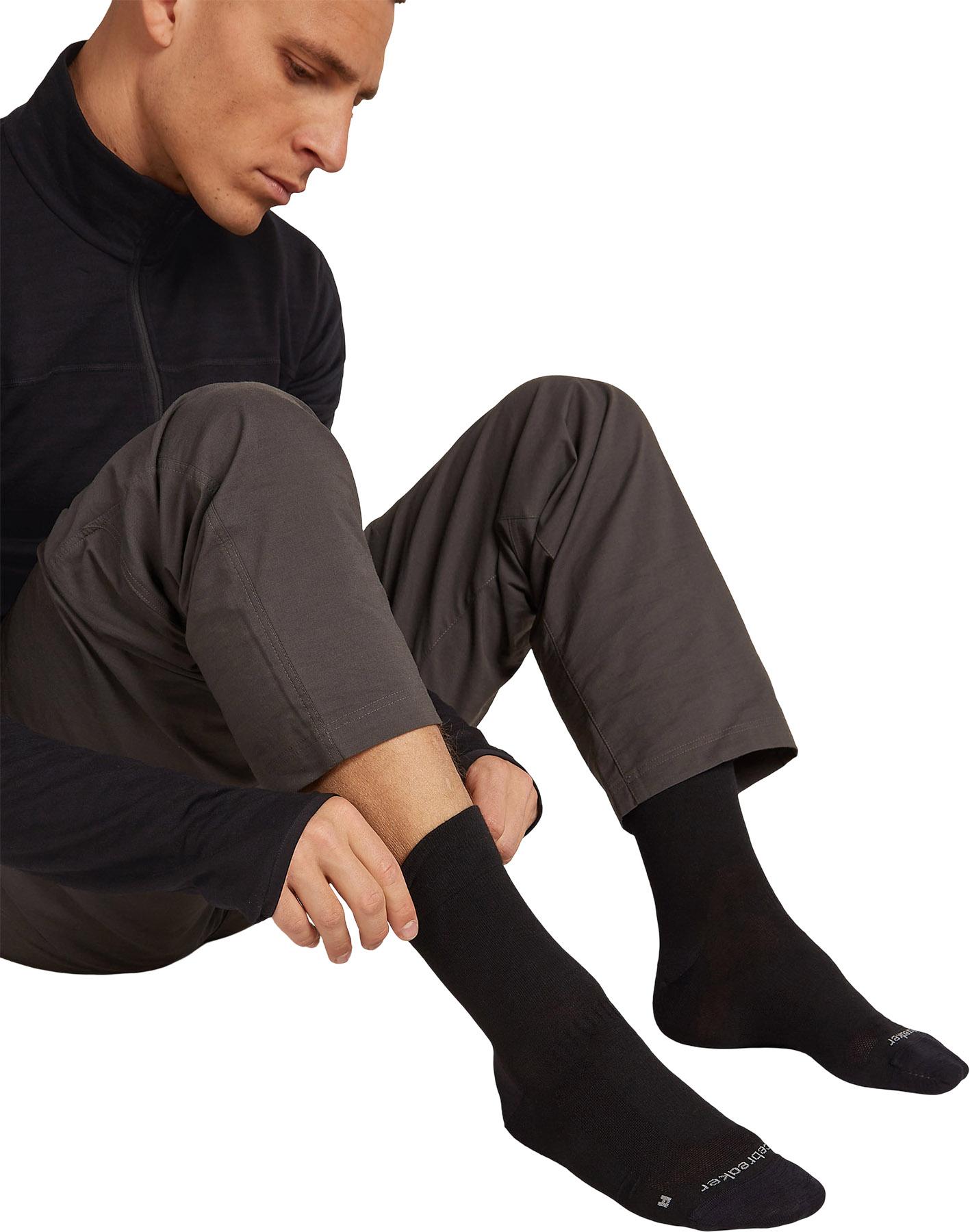 Numéro de l'image de la galerie de produits 2 pour le produit Chaussettes mi-mollet doublure de randonnée en mérinos Hike+ - Homme