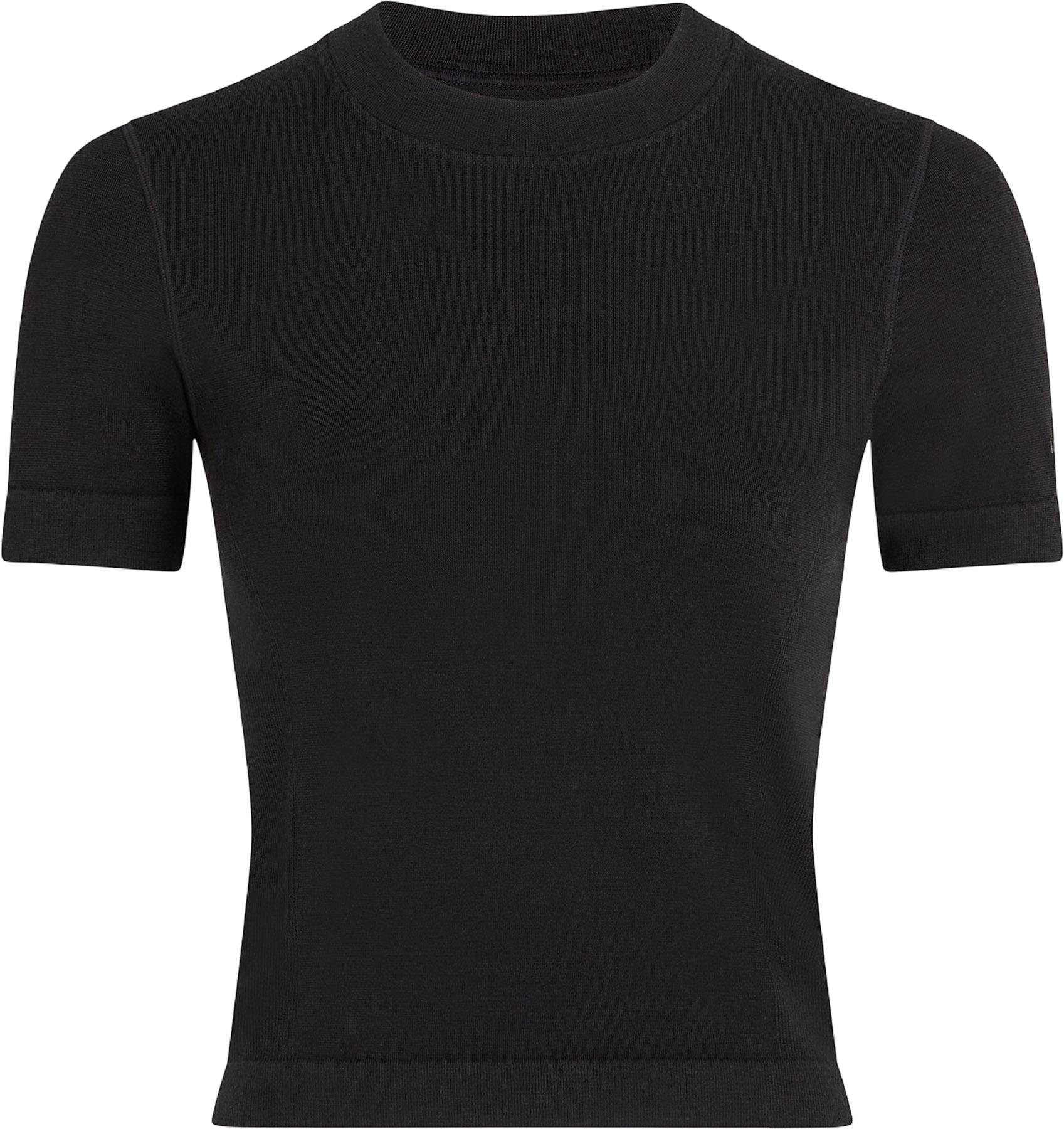 Product gallery image number 1 for product 260 Merino Blend Seamless Rib Short Sleeve Mock Neck Thermal Top - Women's