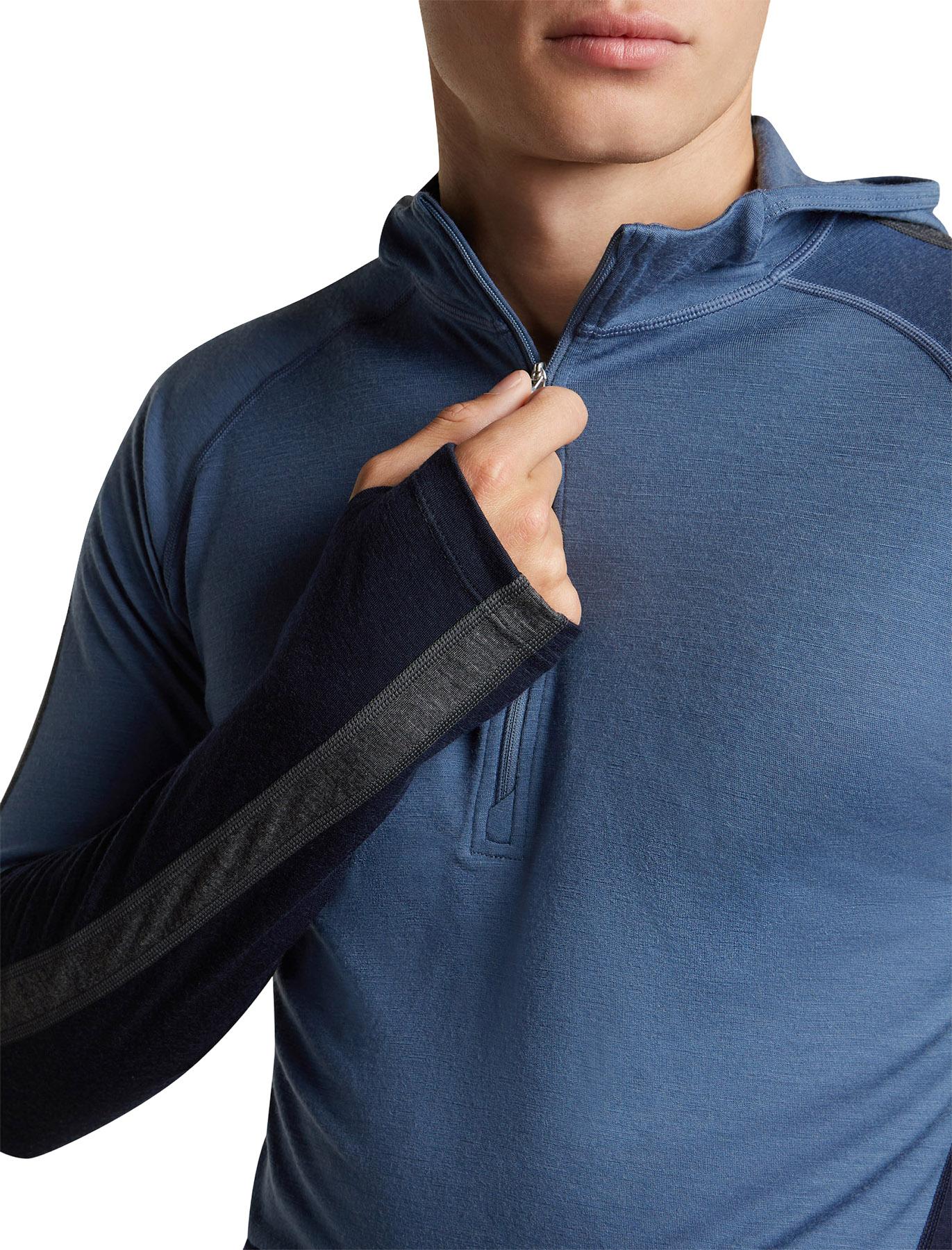 Product gallery image number 4 for product Merino 200 Oasis+ Long Sleeve Half Zip Thermal Hoodie - Men's