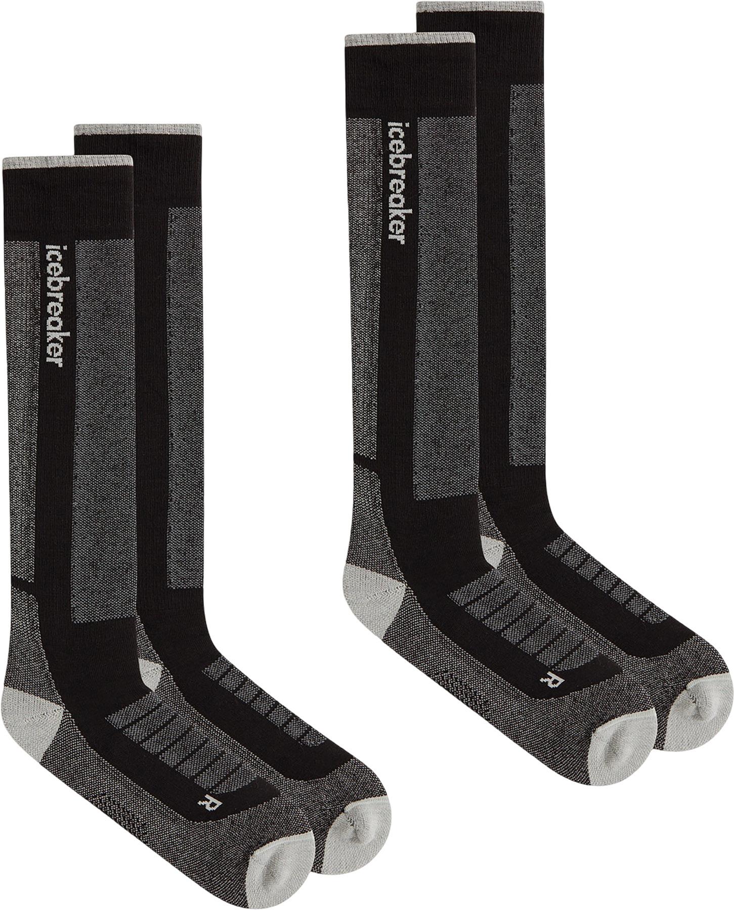 Image de produit pour Chaussettes sous-genou en mélange de mérinos à amorti moyen paquet de 2 Ski+ - Homme